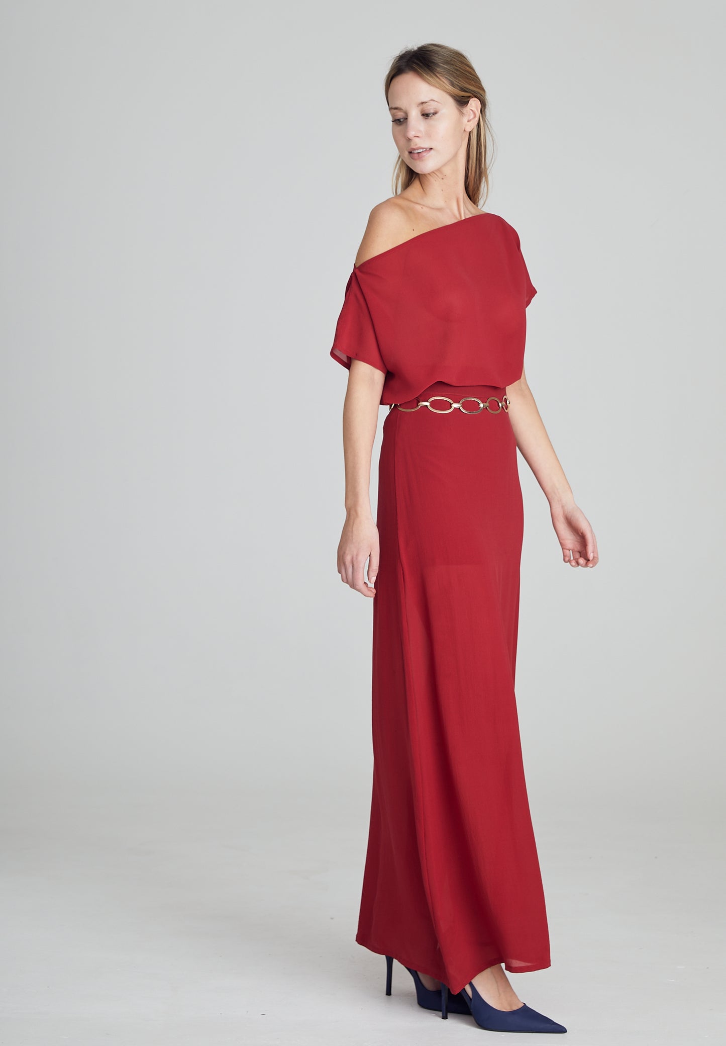 Ruby Red Draped Top