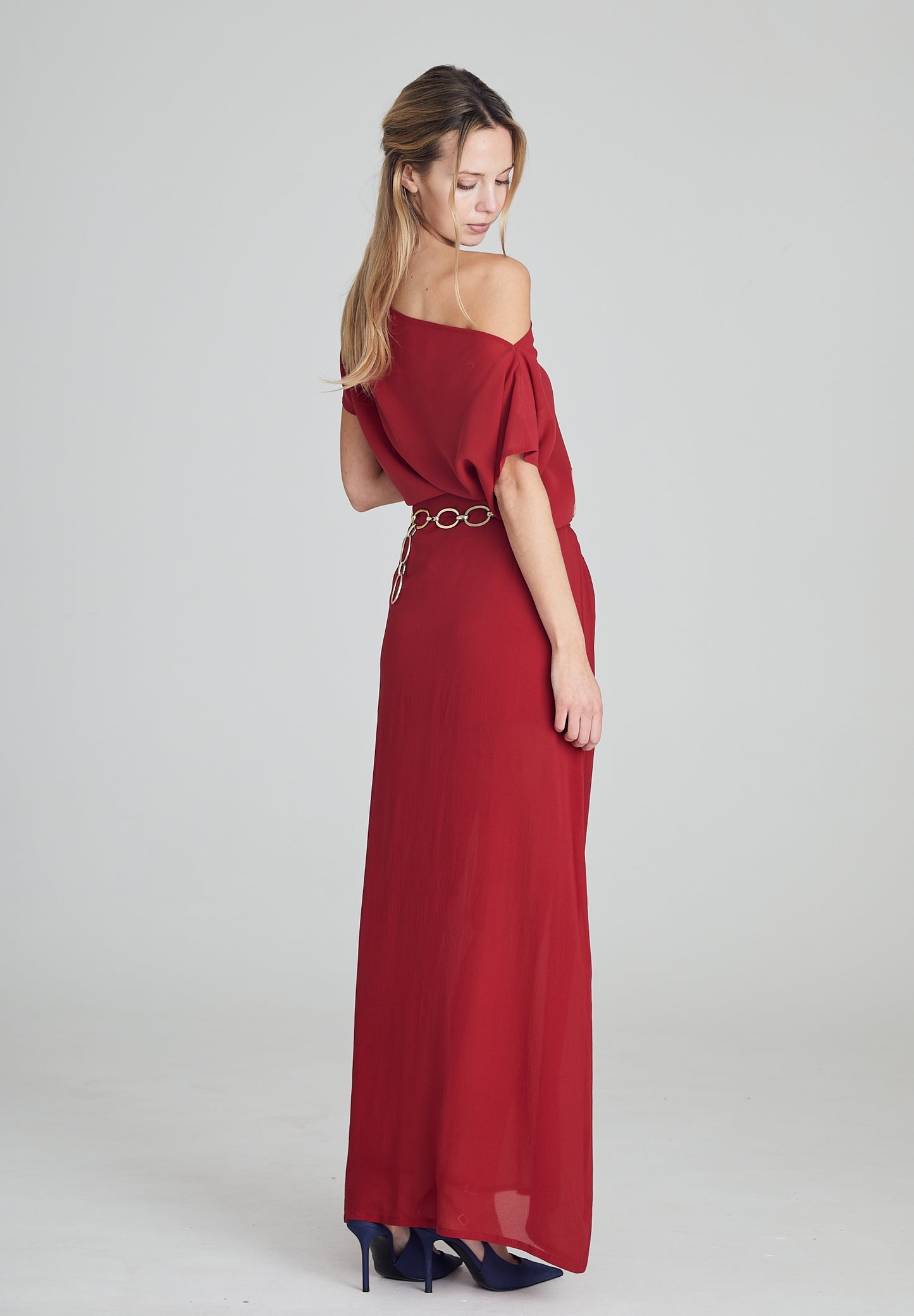 Ruby Red Draped Top