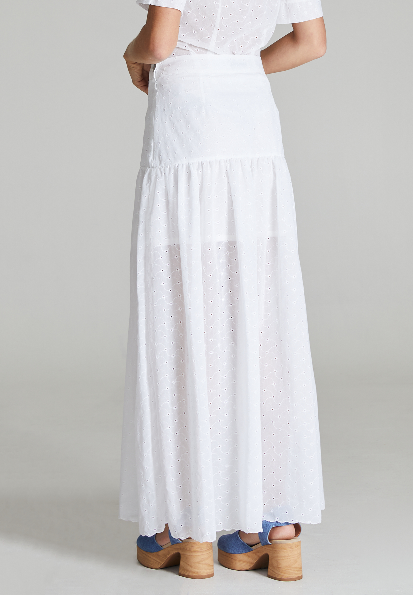 White Embroidered Skirt