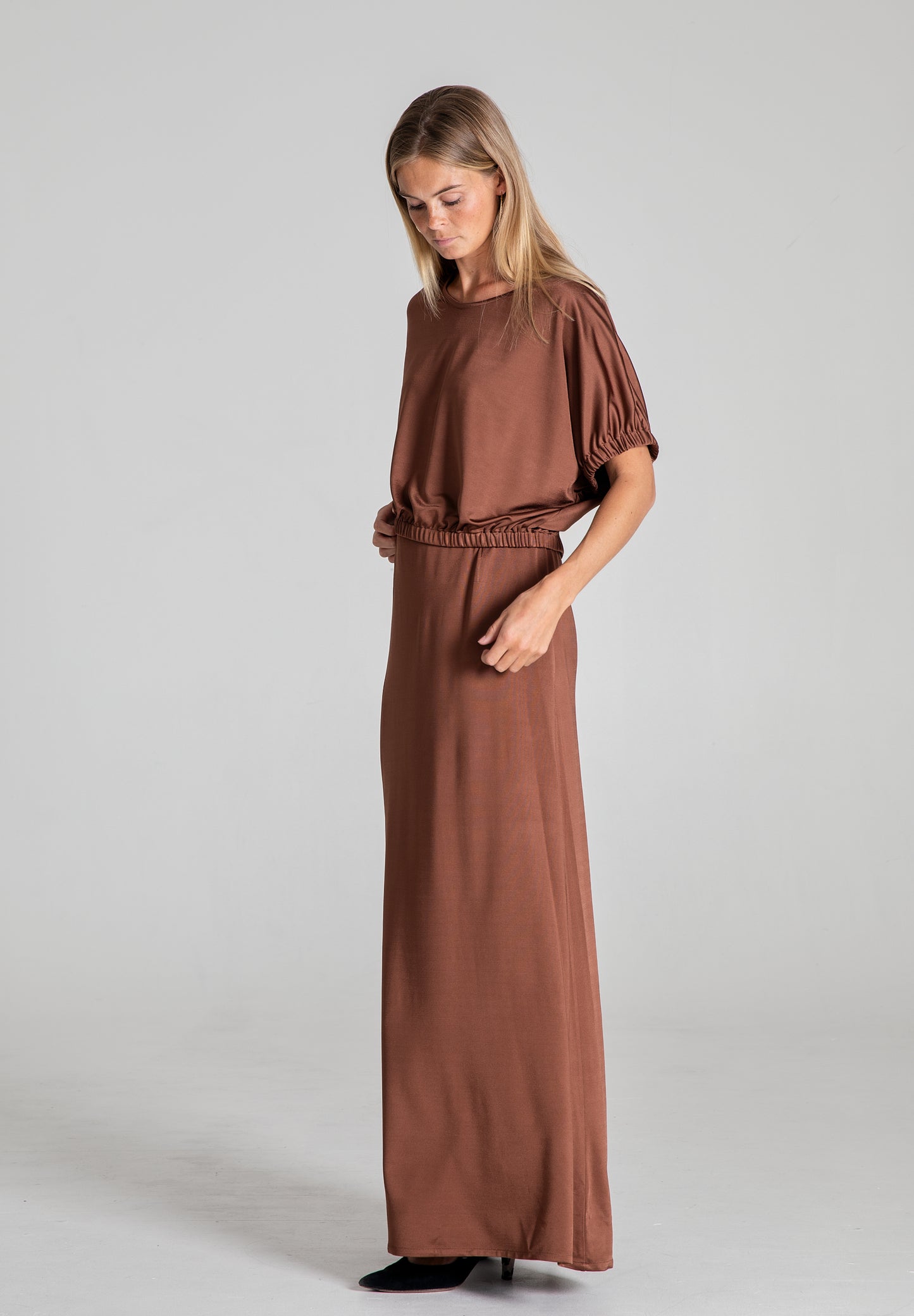 Brown Soft Long Skirt