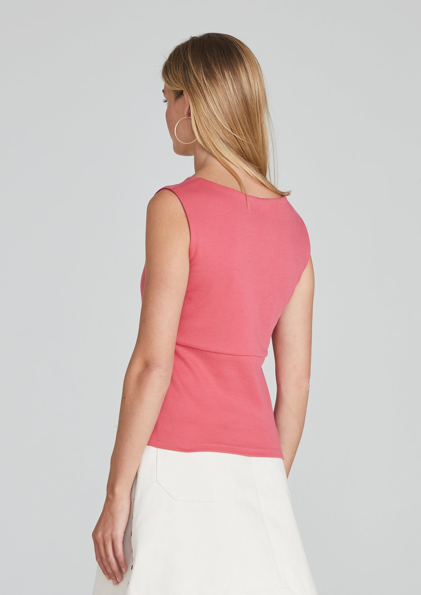 Coral Mini V-Neck Top