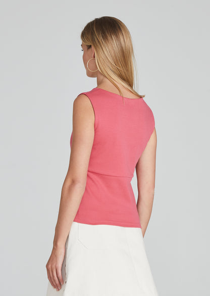 Coral Mini V-Neck Top