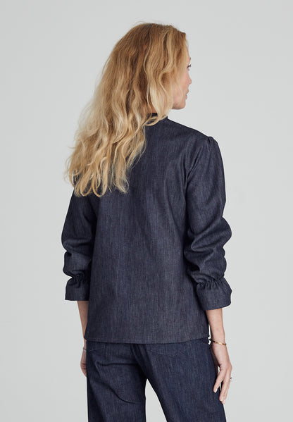 Dark Blue Denim Blouse