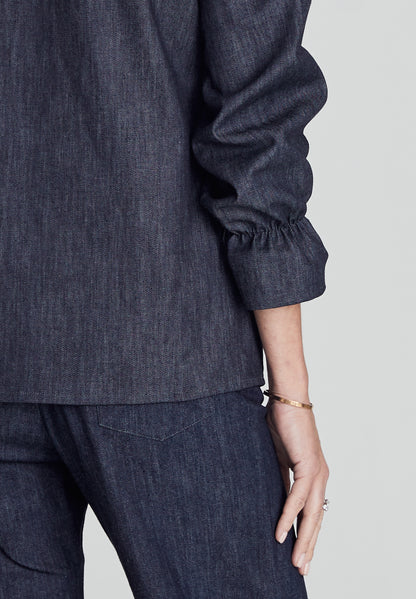 Dark Blue Denim Blouse