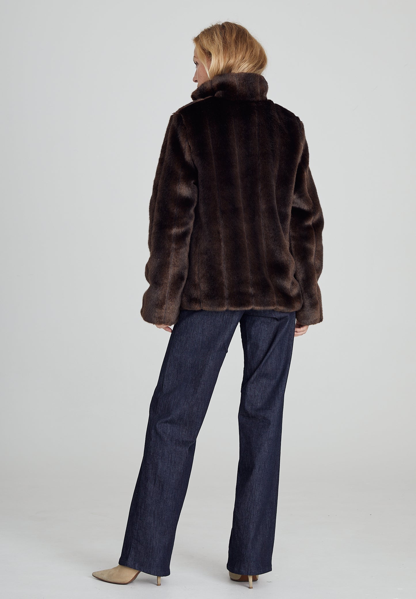 Brown Faux Fur Jacket