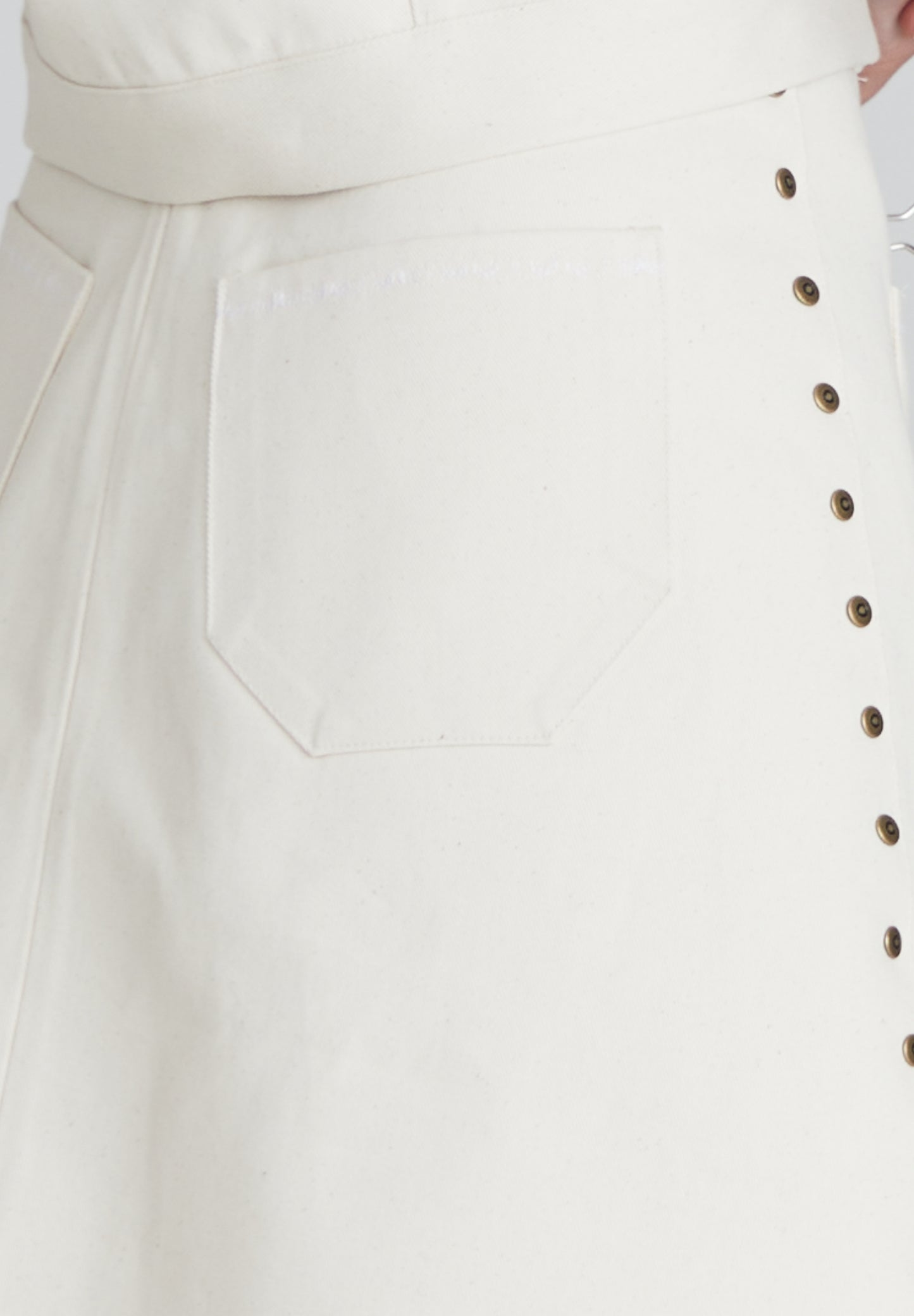 White Denim Skirt