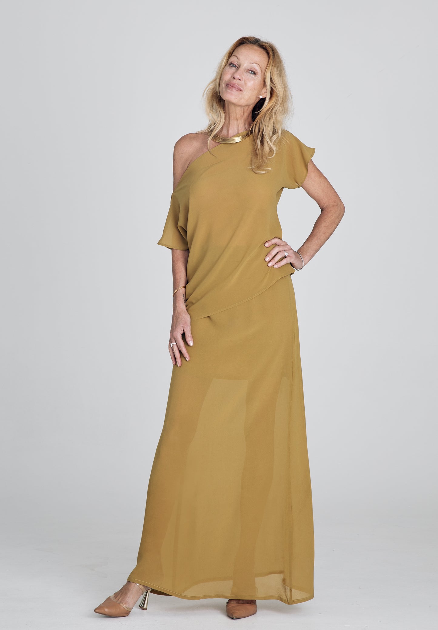 Mustard Yellow Draped Top