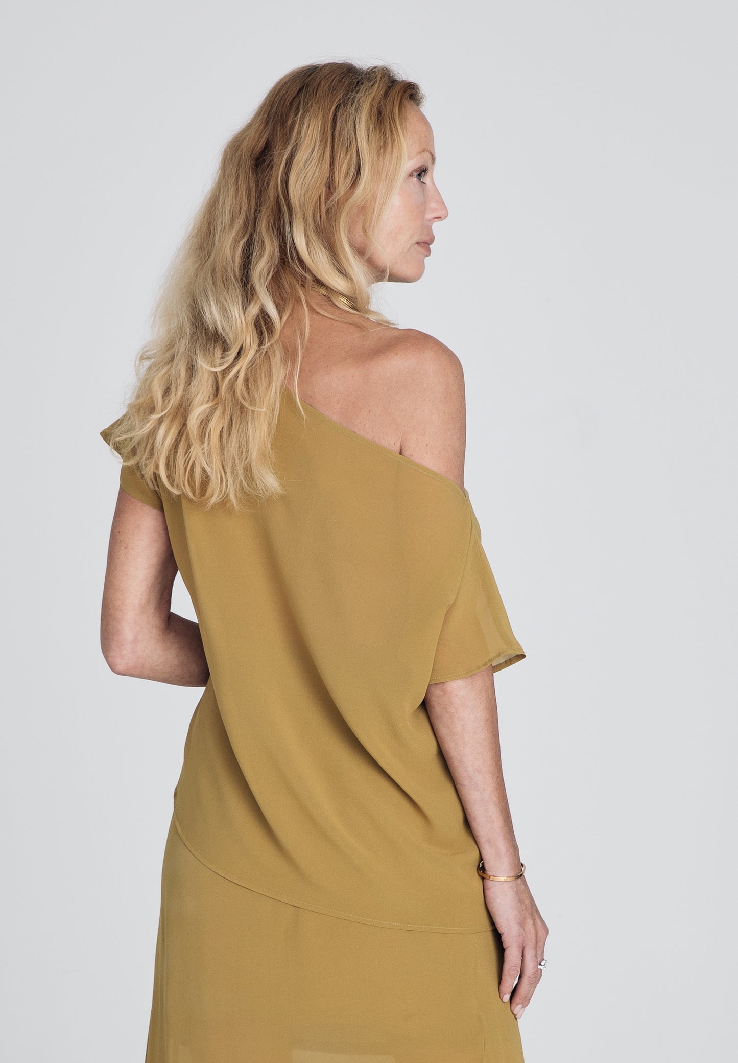 Mustard Yellow Draped Top