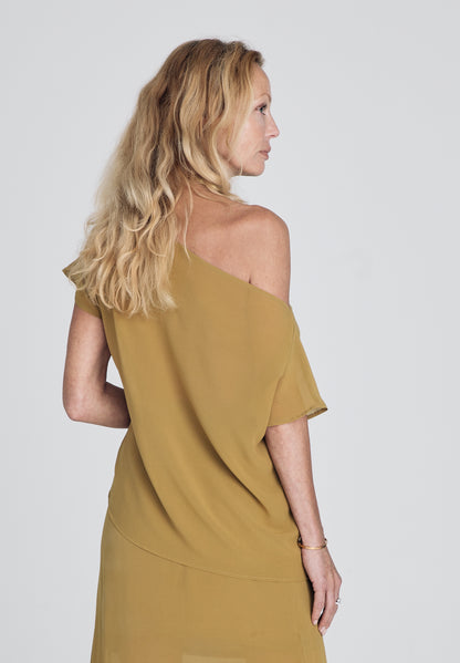 Mustard Yellow Draped Top