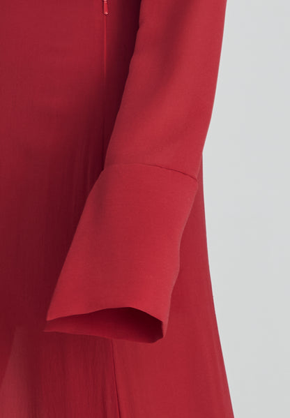 Ruby Red Silk Shirt