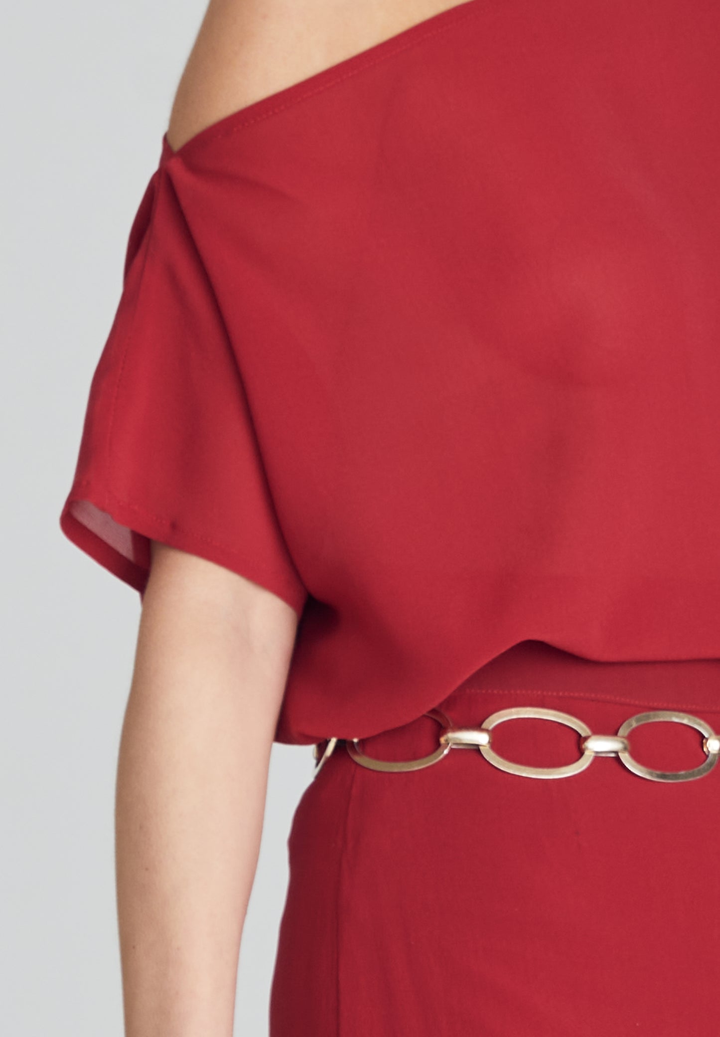 Ruby Red Draped Top