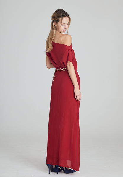 Ruby Red Draped Top