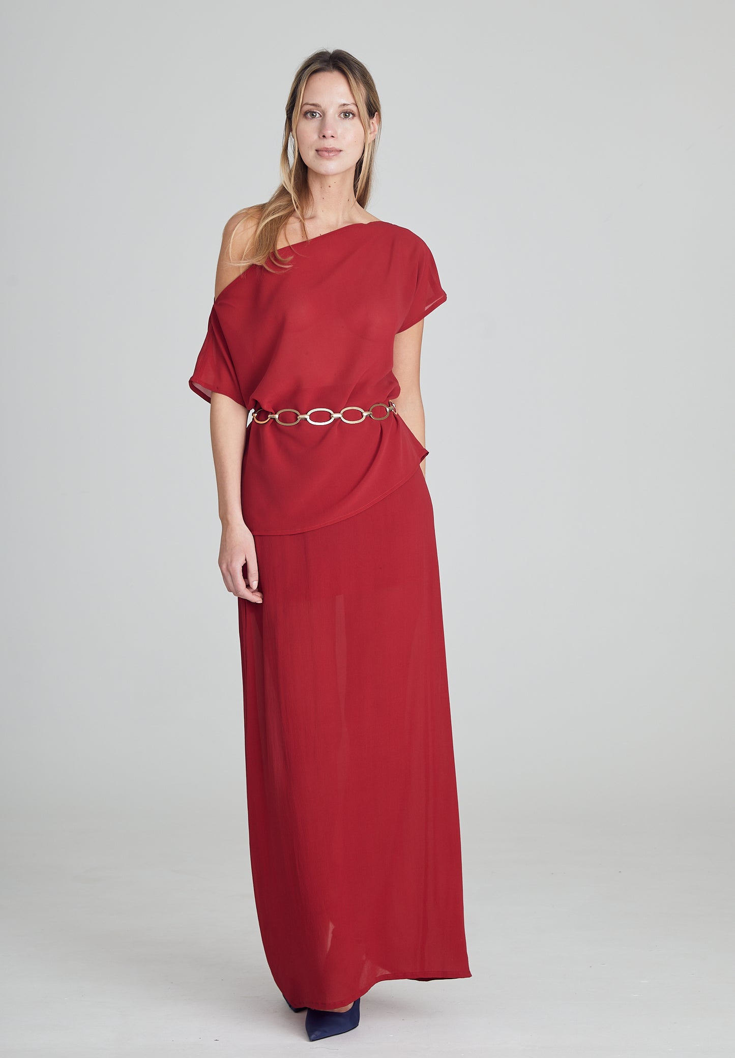 Ruby Red Draped Top