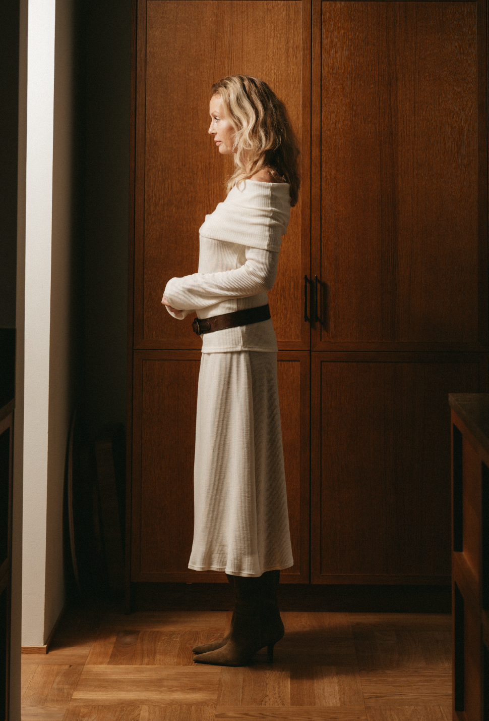 Virgin Wool Skirt Ivory