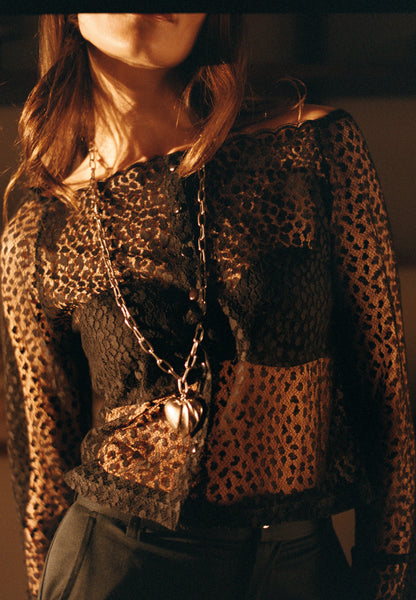 Black Lace Blouse