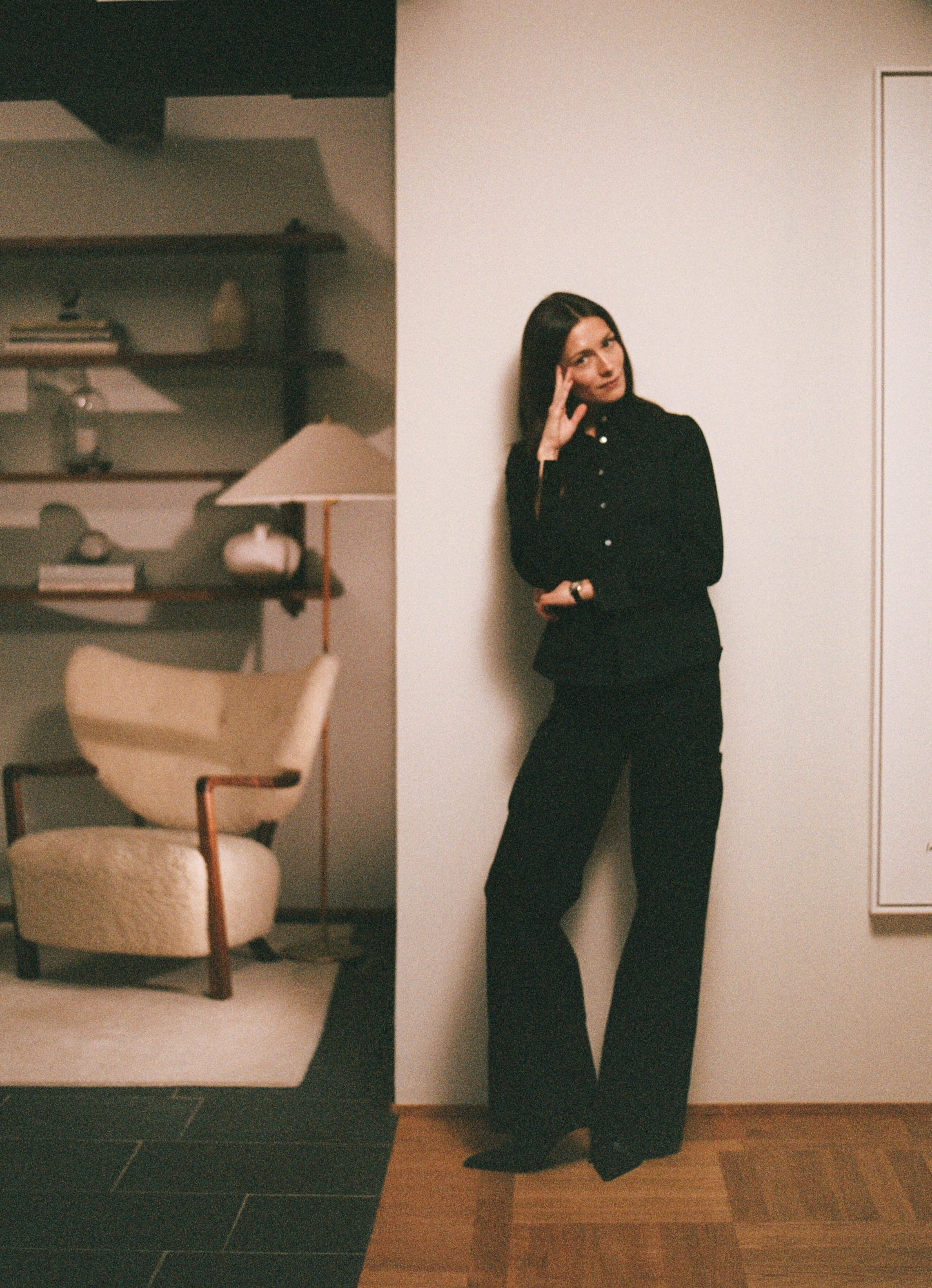 Black Twill Cargo Pants