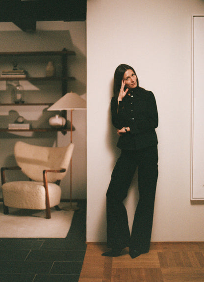 Black Twill Cargo Pants