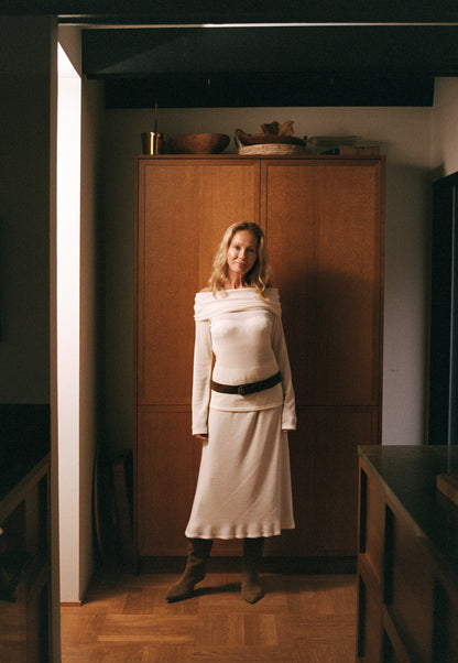 Virgin Wool Skirt Ivory